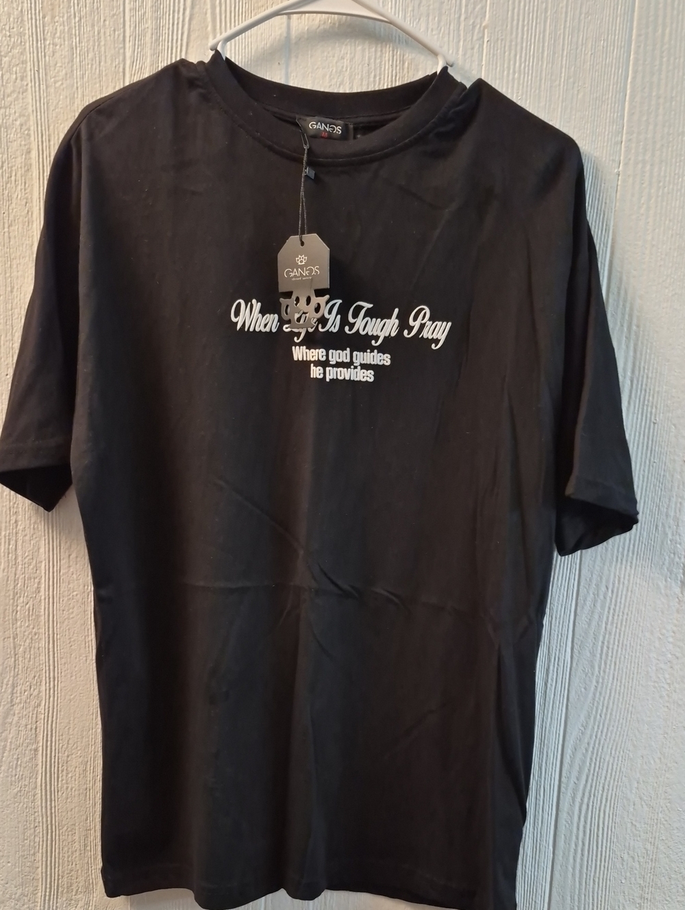 Spiritual Gangster Black Short Sleeve Tee with White Script